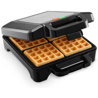 Вафельница Kitfort КТ-4673 черный, серебристый