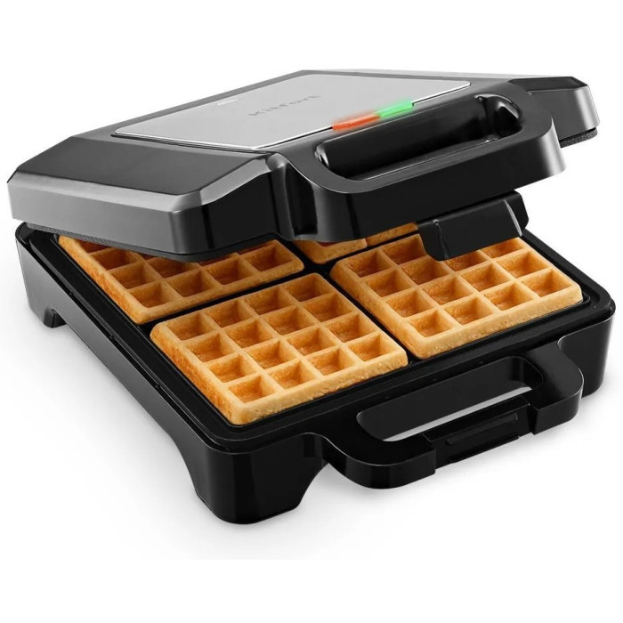 Вафельница Kitfort КТ-4673 черный, серебристый