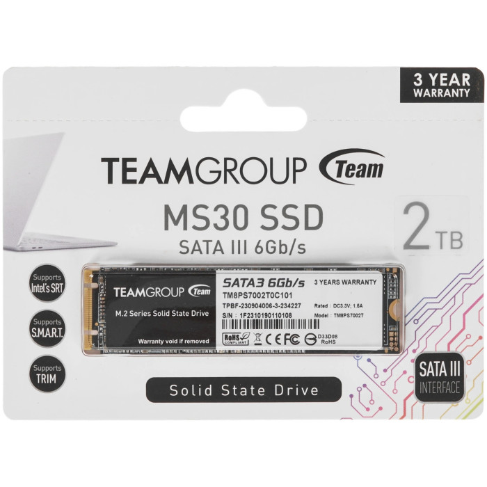 SSD Team Group TM8PS7002T0C101 2000 Гб