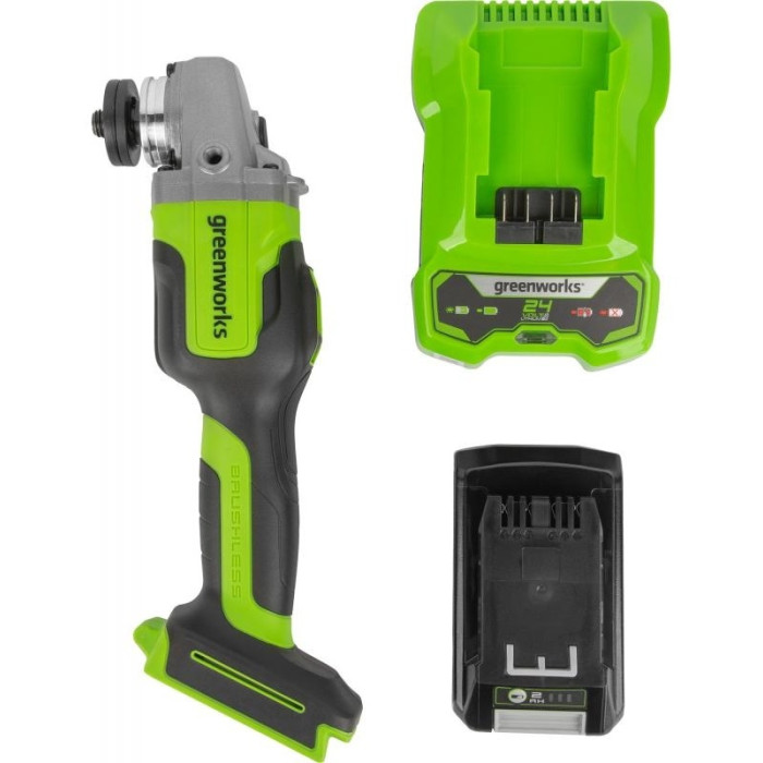 Шлифмашина угловая Greenworks GD24AG 3200207UA