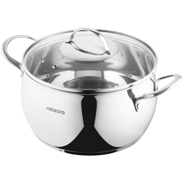 Кастрюля 5 л, Ardesto AR4350GB нержавеющая сталь