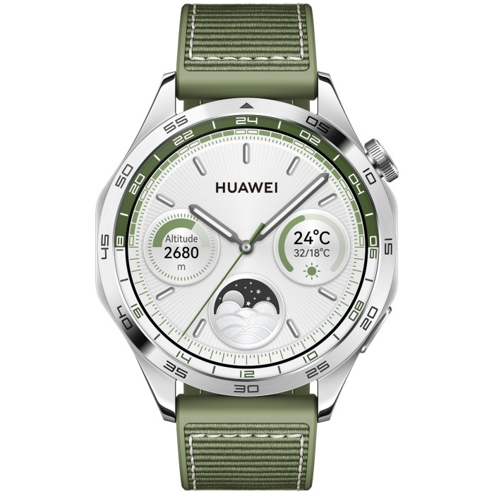 Huawei Watch GT 4 46 мм серебристый-зеленый