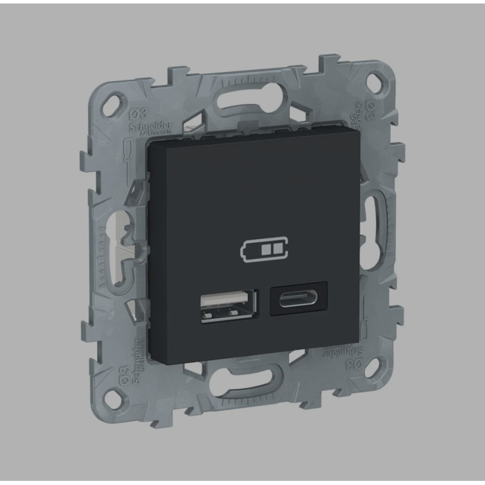 Schneider Electric встраиваемая Unica NU501854, USB-розетка