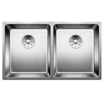 Кухонная мойка Blanco Andano 340-340-U 74.5х44х19 см, нержавеющая сталь, тон серый