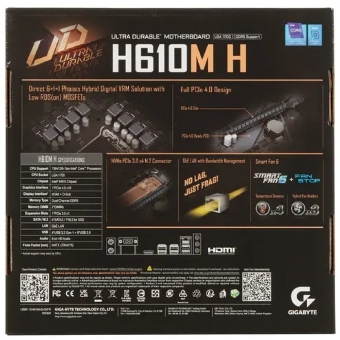 GIGABYTE H610M H
