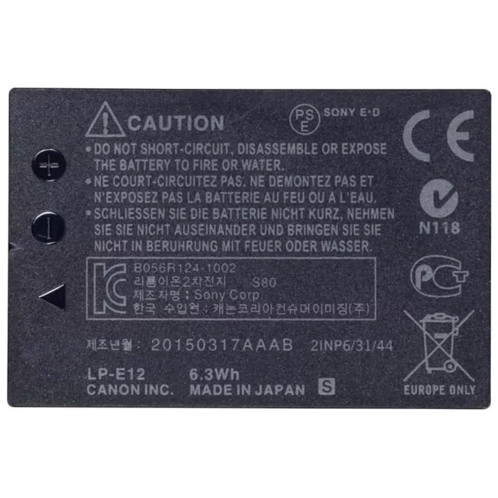 Аккумулятор Canon LP-E12