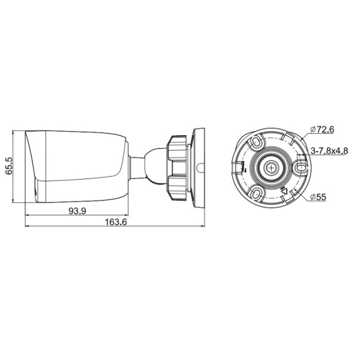 TIANDY камера видеонаблюдения TC-C32QN I3/E/Y/2.8mm/V5.0, 2 Мпикс расширение 1920x1080