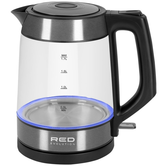 Электрочайник RED Evolution RK-G20 черный, прозрачный