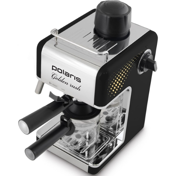 Кофеварка Polaris PCM 4006A Golden Rush серебристый