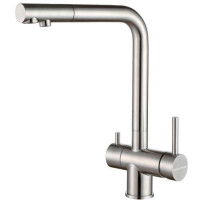 Смеситель для кухни (мойки) Paulmark Sk213020-SS, двухзахватный