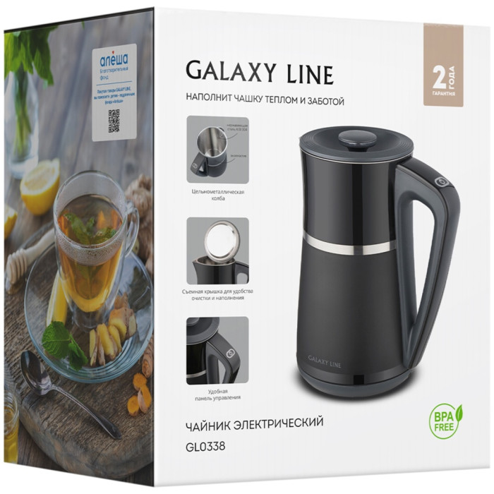 Электрочайник GALAXY LINE GL0338 черный