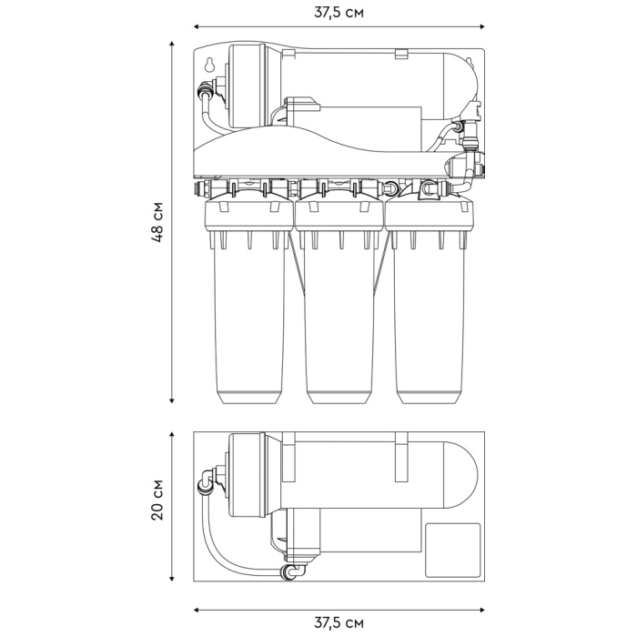 Система обратного осмоса БАРЬЕР Профи Осмо 600, степеней очистки: 4