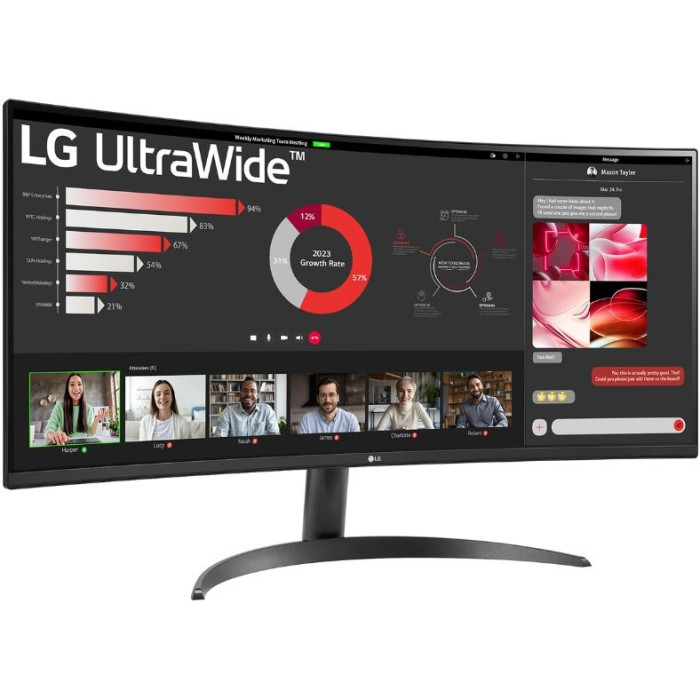 34" LG 34WR50QK-B черный