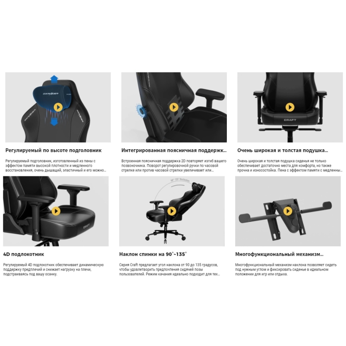 Игровое кресло DXRacer (GC/LCF23LTA/NR), черный, красный