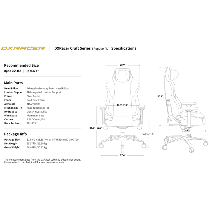 Игровое кресло DXRacer (GC/LCF23LTA/NR), черный, красный