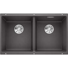 Blanco SUBLINE 350/350-U 523575 темная скала подстольная 75.5х46х20 см, искусственный гранит