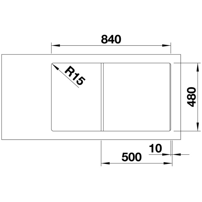 Blanco ZIA 5 S 527204 мягкий белый врезная 86х50х19 см, искусственный гранит