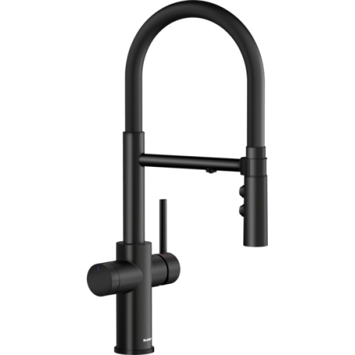 Смеситель с гибким изливом Blanco CATRIS-S 526707, латунь, цвет черный