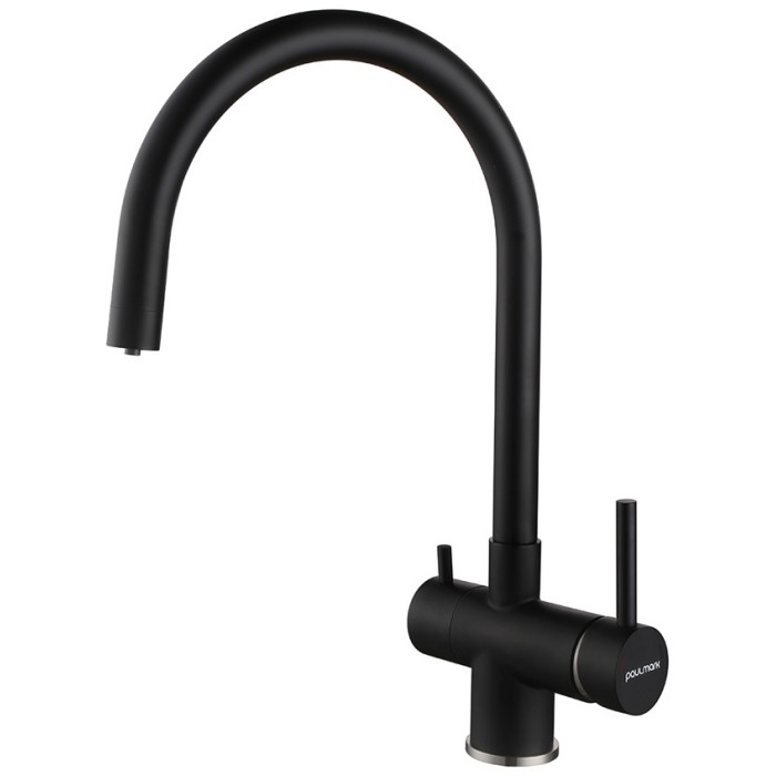 Смеситель для кухни (мойки) Paulmark HE213218-401 цвет антрацит, однозахватный