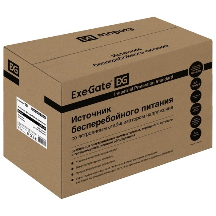Источник бесперебойного питания ExeGate LLB-2200.LCD.AVR.2SH.RJ.USB