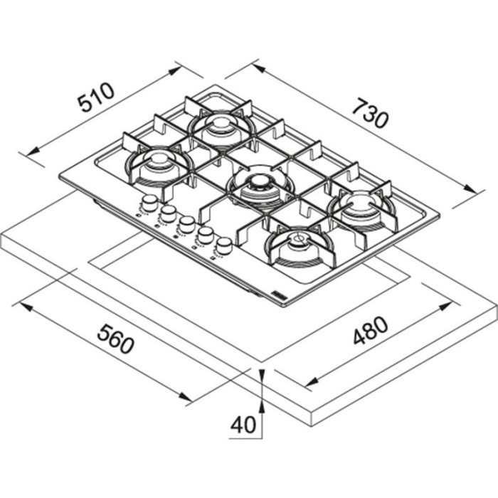 Franke FHMA 755 4G DC MB C черный