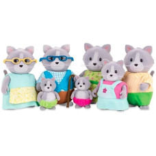 Фигурка Battat Lil Woodzeez Большая семья Котиков 9 см 7 шт