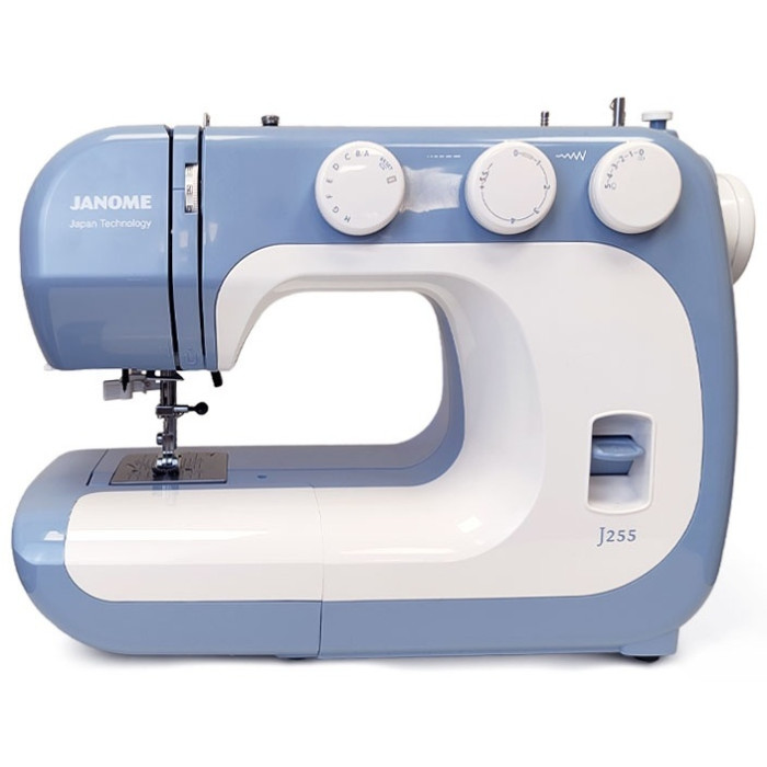Janome J255 белый, голубой