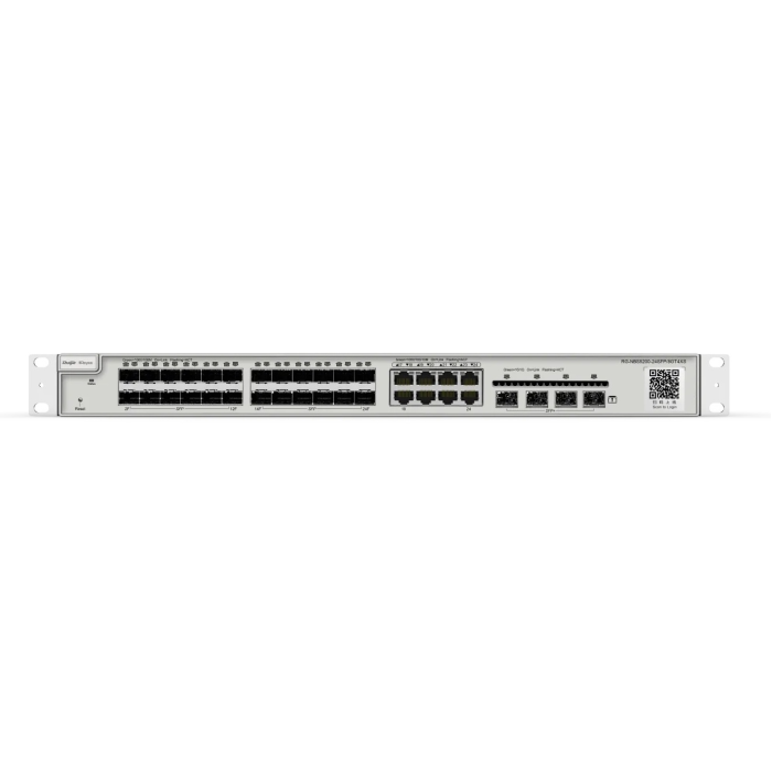 Коммутатор управляемый L3 Reyee RG-NBS5200-24SFP/8GT4XS, 8Gb x LAN, 24 SFP, 4 SFP+ Uplink