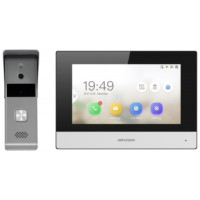 Hikvision видеодомофон DS-KIS303-P серебристый, черный