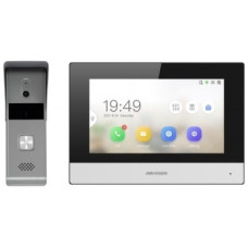 Hikvision видеодомофон DS-KIS303-P серебристый, черный