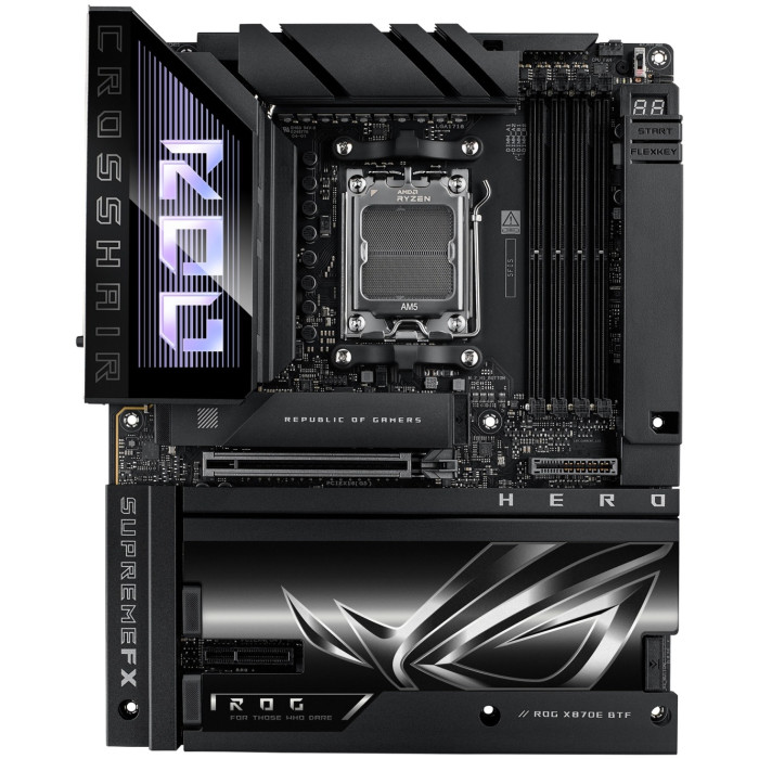 Сист. плата ASUS ROG CROSSHAIR X870E HERO BTF,X870E,AM5,4xDIMM DDR5,2xPCI-E x16 ,5xM.2,4xSATA,HDMI,WIFI7,BOX