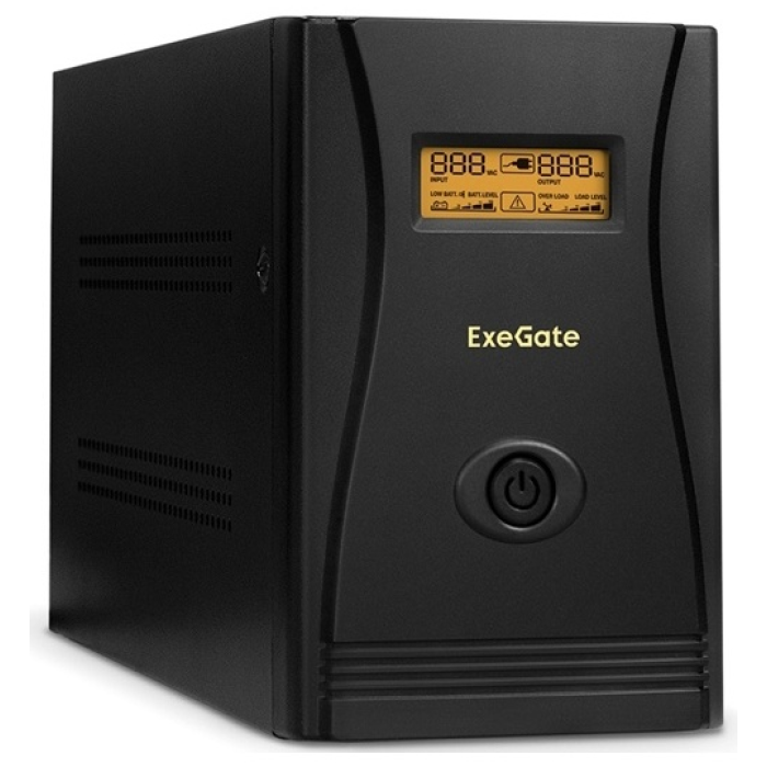 Источник бесперебойного питания ExeGate LLB-1000.LCD.AVR.4SH.RJ.USB