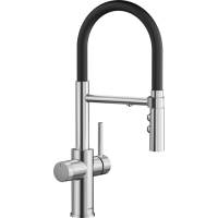 Смеситель с гибким изливом Blanco 526706, латунь, цвет стальной