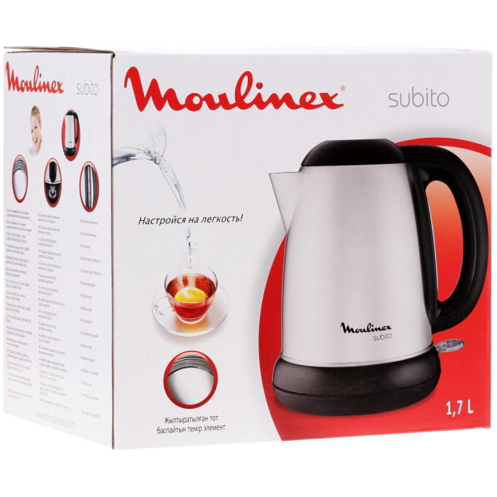 Электрочайник Moulinex SUBITO III BY540D30 серебристый