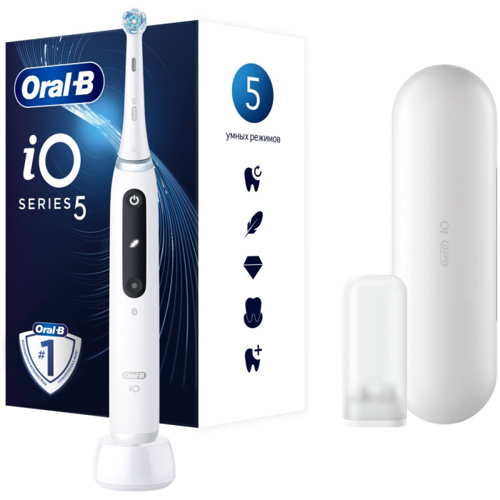 Oral-B механическая iO Series 5 White Alabaster щетина средняя
