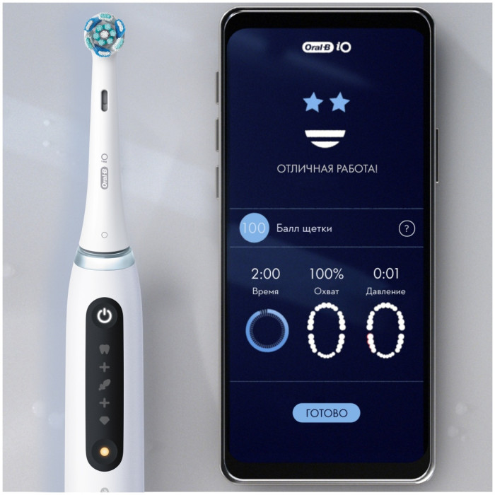 Oral-B механическая iO Series 5 White Alabaster щетина средняя