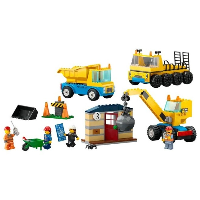 Конструктор LEGO City: Строительный грузовик и шаровидный кран-таран, деталей 235 шт