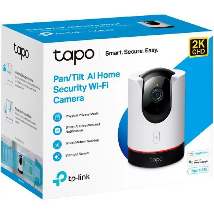 TP-LINK камера видеонаблюдения Tapo C225, 4 Мпикс расширение 2560x1440