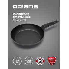 Сковорода Polaris Graphit 28 см с антипригарным покрытием, алюминий