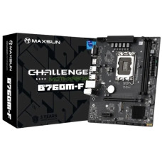 Материнская плата MaxSun Challenger B760M-F, LGA1700 B760, 2xDDR4 3xSATA 3xM.2 HDMI+VGA mATX