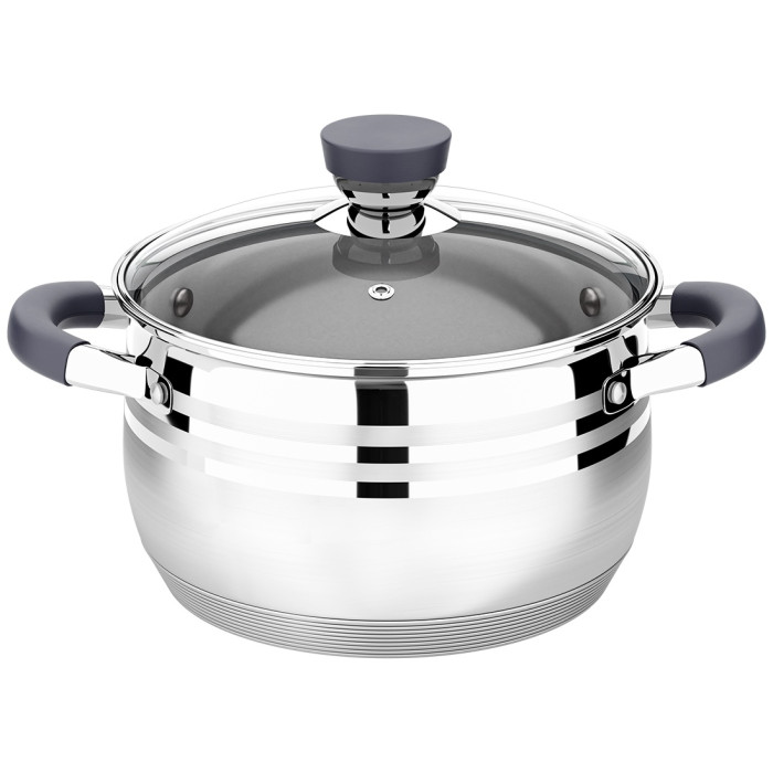 Кастрюля 3.9 л, LARA LR02-472 нержавеющая сталь