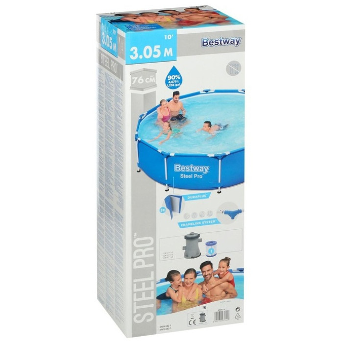 Бассейн каркасный Bestway 56679, 305x305x76 см