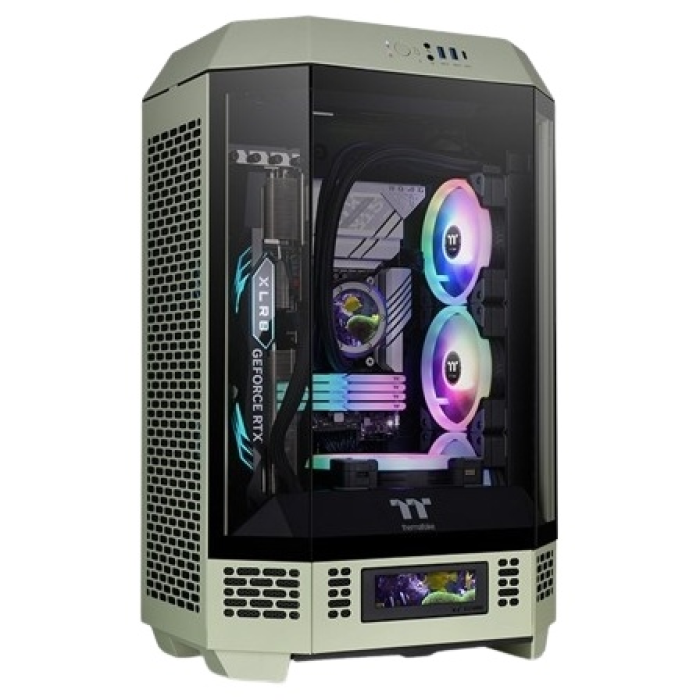 Thermaltake The Tower 300 CA-1Y4-00SEWN-00 зеленый