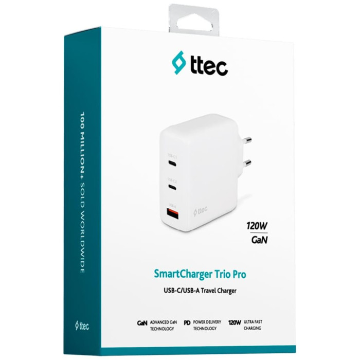 TTEC SmartCharger Trio GAN 120W белый