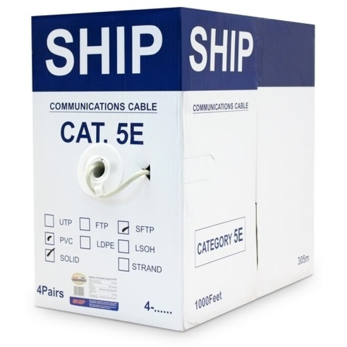 SHIP кабель ПВС 8x0.5 кв.мм, 305 м D155-P Cat.5e