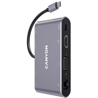 CANYON hub DS-14 8in1 4k USB-C Dark Grey