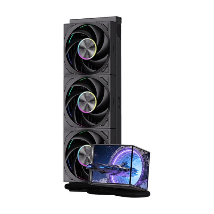 Водяное охлаждение для CPU PCCooler DX360Pro ARGB Display BK TDP 320W 1200/1700/1851/AM4/AM5 Черный