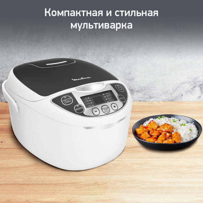 Moulinex MK707832 белый, черный