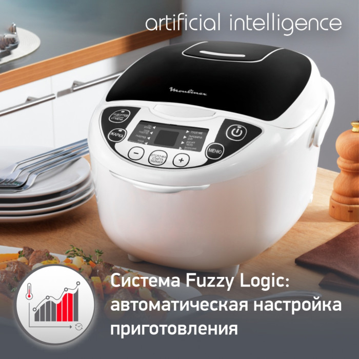 Moulinex MK707832 белый, черный