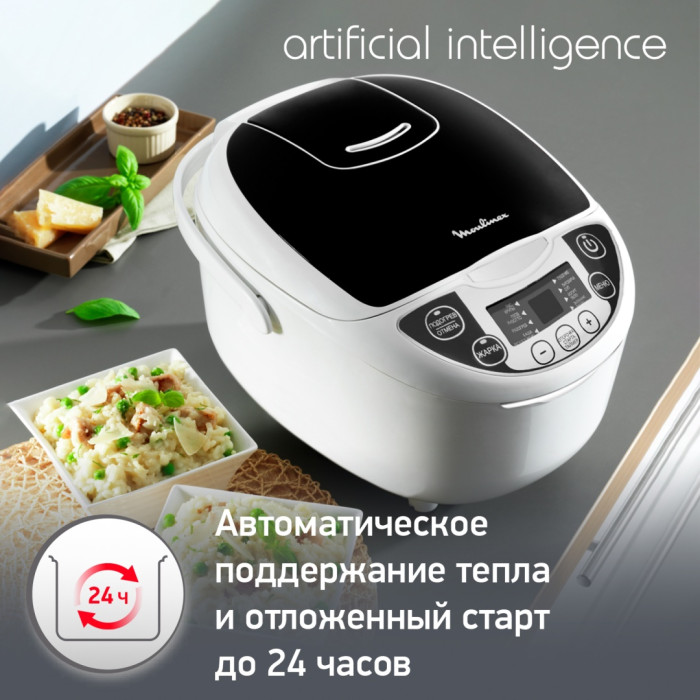 Moulinex MK707832 белый, черный